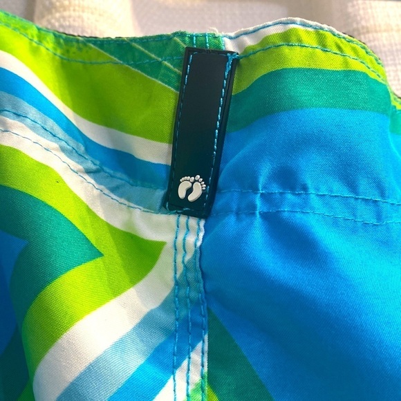 Men’s Blue Green and Yellow Hang Ten Board Shorts with Side Pocket Size 38 - Picture 6 of 7